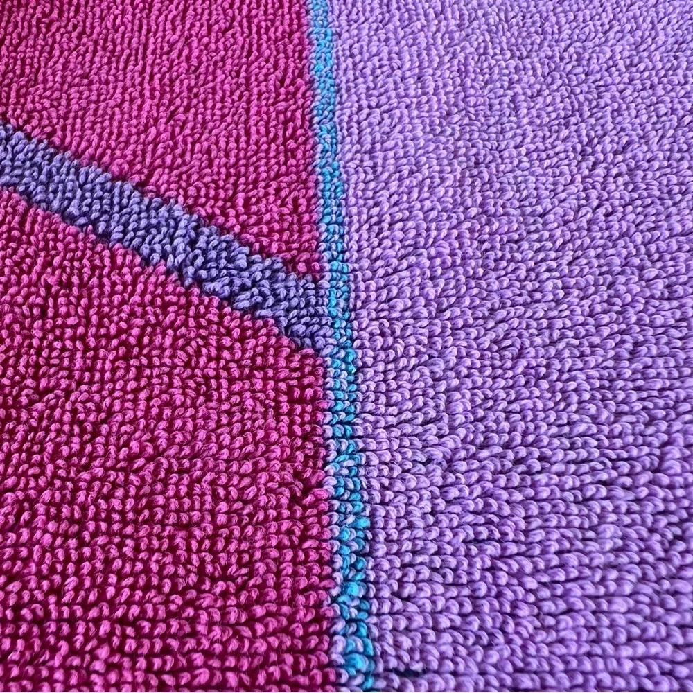 VTG Royal Terry Blazing Sun Rainbow Stripe Beach Towel 100% Cotton 26x56 Thin